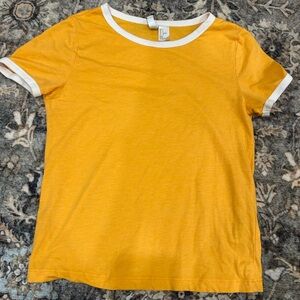 H&M Yellow Tee with White Accents